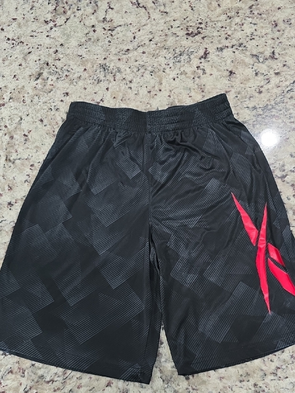 Reebok Black Athletic Shorts with Red Accent